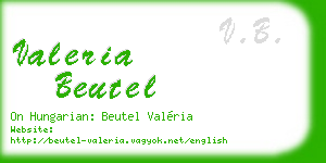 valeria beutel business card